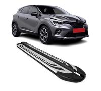 Trittbretter Seitenschweller für Renault Captur 2019-2026 Silber Schwarz 2 tlg