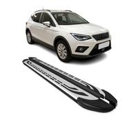 Trittbretter Seitenschweller für Seat Arona 2017-2026 Silber Schwarz 2 tlg