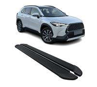 Trittbretter Seitenschweller für Toyota Corolla Cross 2021-2026 Alu Schwarz 2x