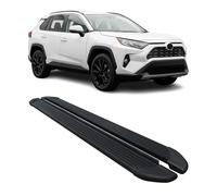 Trittbretter Seitenschweller für Toyota RAV4 Hybrid 2019-2025 Alu Schwarz 2 tlg