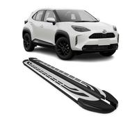 Trittbretter Seitenschweller für Toyota Yaris Cross 2023-2025 Silber Schwarz 2x