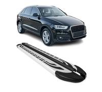 Trittbretter Seitenschweller Seitenbretter für Audi Q3 8U 2011-2018 Alu Grau