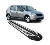 Trittbretter Seitenschweller Seitenbretter für Dacia Sandero 2008-20 Alu Schwarz