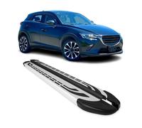 Trittbretter Seitenschweller Seitenbretter für Mazda CX-3 2015-2021 Alu Grau