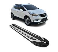 Trittbretter Seitenschweller Seitenbretter für Opel Mokka 2012-2019 Alu Schwarz