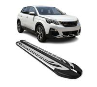 Trittbretter Seitenschweller Seitenbretter für Peugeot 3008 2016-24 Schwarz Alu