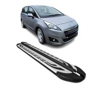Trittbretter Seitenschweller Seitenbretter für Peugeot 5008 2009-16 Schwarz Alu