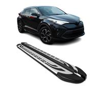 Trittbretter Seitenschweller Seitenbretter für Toyota C-HR 2016-2021 Alu Schwarz
