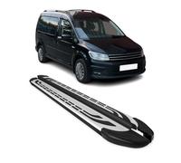 Trittbretter Seitenschweller Seitenbretter für VW Caddy Maxi 2003-20 Alu Schwarz