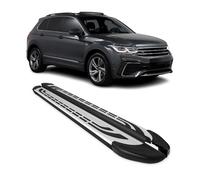 Trittbretter Seitenschweller Seitenbretter für VW Tiguan II 2016-23 Schwarz Alu