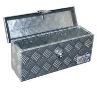 Truckbox D015 Deichselbox, Werkzeugbox, Alu Riffelblech, Alubox, Staukasten, Anhängerkiste - ca. 13 Liter