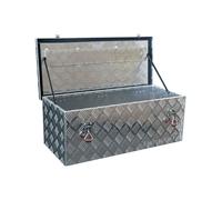 Truckbox S075 Stabile Deichselbox, Staukiste, Alubox mit Deckel, Anhängerkiste, Werkzeugbox - ca. 75 Liter