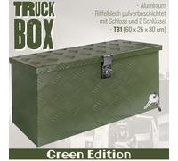 Truckbox Werkzeugbox Werkzeugkiste Anhängerbox Alubox Deichselbox Grün trucky