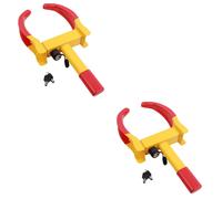 2er Set Radkralle Parkkralle mit Sicherheitsschloss, Reifenbreite 17-27,5 cm,...