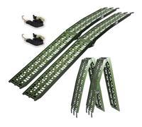 TRUTZHOLM 2 x Auffahrrampe klappbar 228 cm Traglast 340 kg Alu oliv gelocht M...