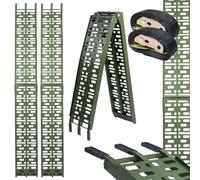 TRUTZHOLM 2x Auffahrrampen klappbar 228 cm Traglast 680 kg Alu oliv gelocht Rampen Motorradrampen