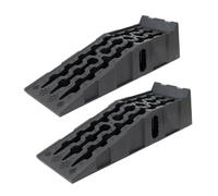 2x Auffahrrampe mit Überfahrstopper 90 x 28 x 22 cm 5 t Traglast Kunststoff A...