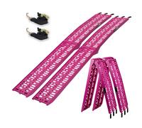 TRUTZHOLM 2 x Auffahrrampe klappbar 228cm Traglast 680 kg ALU pink gelocht Verladerampe Rampe