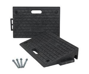 TRUTZHOLM Bordsteinrampe 2er Set 50x32x10cm Tragkraft je 2t Gummi