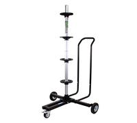 TRUTZHOLM fahrbarer Felgenbaum Reifenständer Reifenwagen Felgenständer Pkw Auto bis 225er Reifenregal Reifenhalter Felgenregal