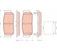 TRW Bremsbeläge GDB3417 Hinten Für Kia Sorento 2005- 3,5 143 kW 194 PS V6
