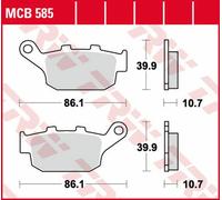 TRW Bremsbeläge hinten für Honda XRV 650 Africa Twin