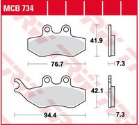 TRW Bremsbeläge vorne für Fantic Supersei 50 Motard , 125 Motard
