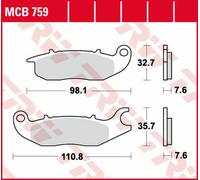 TRW Bremsbeläge vorne für Honda ANF 125 Innova / Z 125 Monkey ABS