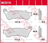 Scheibenbremsbeläge MCB776 passt für Suzuki Honda