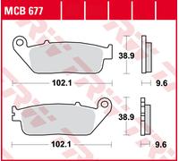 TRW MCB677 Bremsbelagsatz, Scheibenbremse