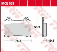 TRW Bremsbelagsatz, Scheibenbremse Organic Allround MCB559