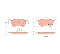 TRW Bremsbelagsatz Bremsklötze hinten 23454065 21924 21926 21929