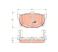 TRW Bremsbelagsatz Bremsklötze hinten 23511466 21553 21554 21555