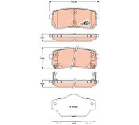 TRW Bremsbelagsatz Bremsklötze hinten 23534653 24599 24600 24686