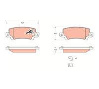 TRW Bremsbelagsatz Bremsklötze hinten 23569874 23816