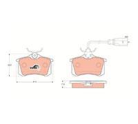 TRW Bremsbelagsatz Bremsklötze hinten 23584746 20961 23516