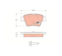 TRW Bremsbelagsatz Bremsklötze hinten 23772238 24150
