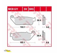 TRW MCB677 Bremsbelagsatz, Scheibenbremse