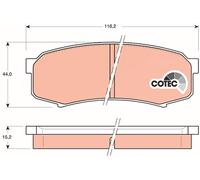 Trw Bremsbelagsatz, Scheibenbremse [Hersteller-Nr. GDB1182] für Lexus, Toyota