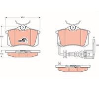 Trw Bremsbelagsatz, Scheibenbremse [Hersteller-Nr. GDB1475] für Seat, Skoda, VW