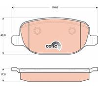 Trw Bremsbelagsatz, Scheibenbremse [Hersteller-Nr. GDB1649] für Alfa Romeo, Lancia