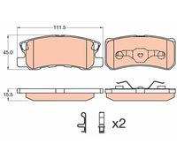 Trw Bremsbelagsatz, Scheibenbremse [Hersteller-Nr. GDB3595] für Mitsubishi