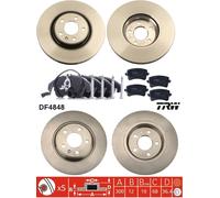 TRW Bremsen Set VORNE Ø320 + HINTEN Ø300 Bremsscheiben + Beläge AUDI A6 Avant