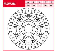 TRW Bremsscheibe MSW218 für Suzuki GSX 750 Inazuma AE1213 1999 – Lucas