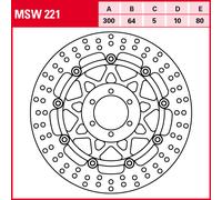 Bremsscheibe TRW MSW221, 1 Stück