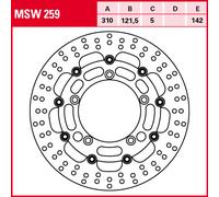 Bremsscheibe für Suzuki GSR 600 A ABS WVB91121 2010 TRW Lucas MSW259