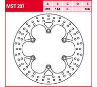 Bremsscheibe TRW MST207, 1 Stück