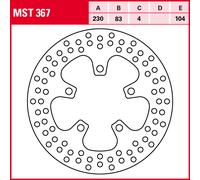 Bremsscheibe TRW MST367, 1 Stück
