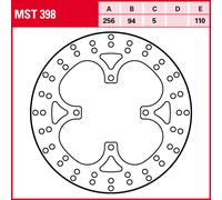 Bremsscheibe TRW MST398, 1 Stück