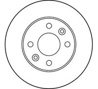 TRW Bremsscheibe df1015 voll 238mm 8mm für RENAULT